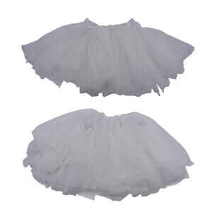 Hanna Andersson White Fluffy Tulle Ballerina Skirt Petticoat -- Girls OS